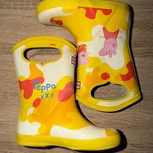 Hunter Kids Yellow Peppa Pig Rain Boots